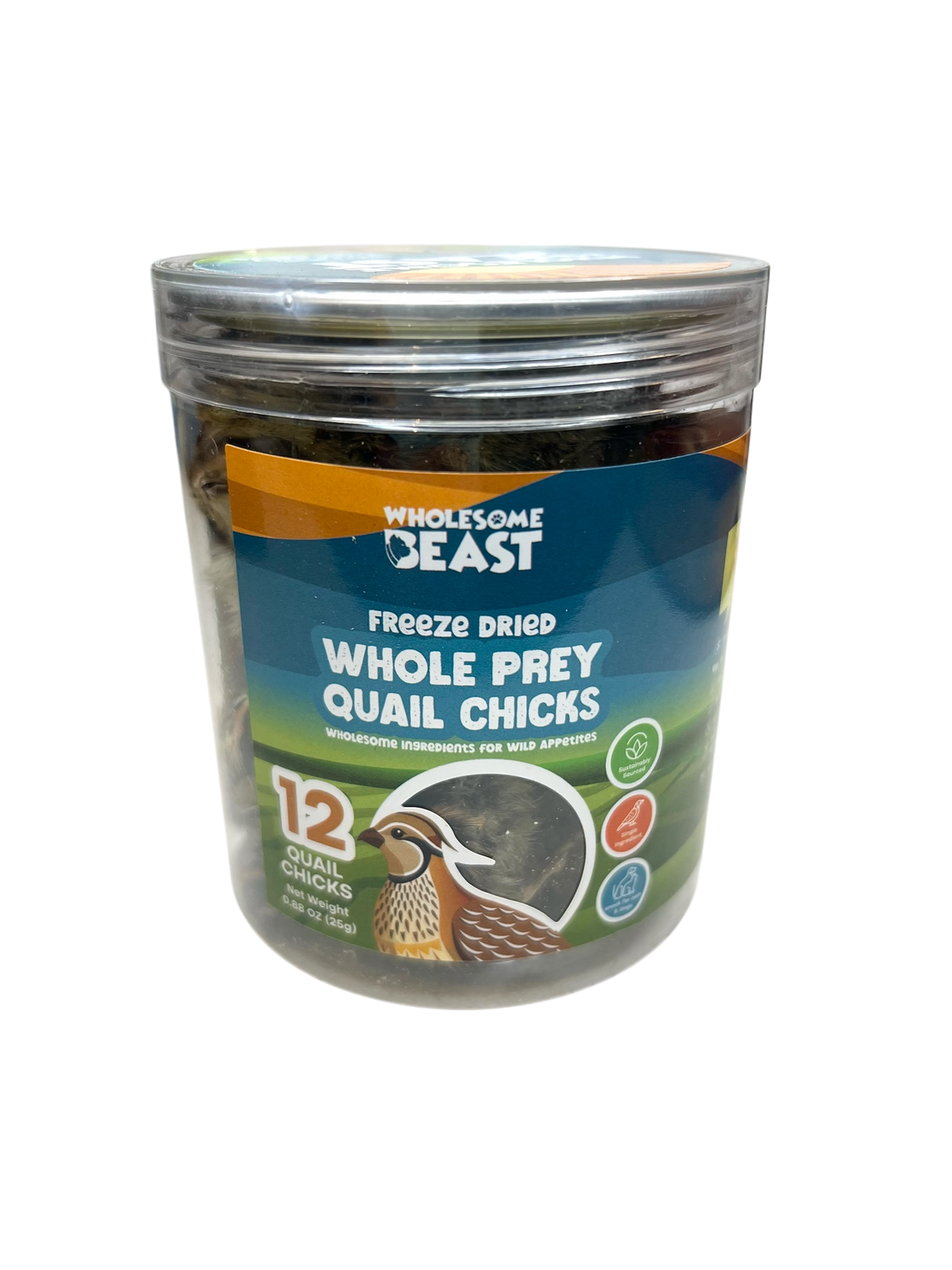 Freeze Dried Whole Prey Quail Chicks- Wholesome Beast